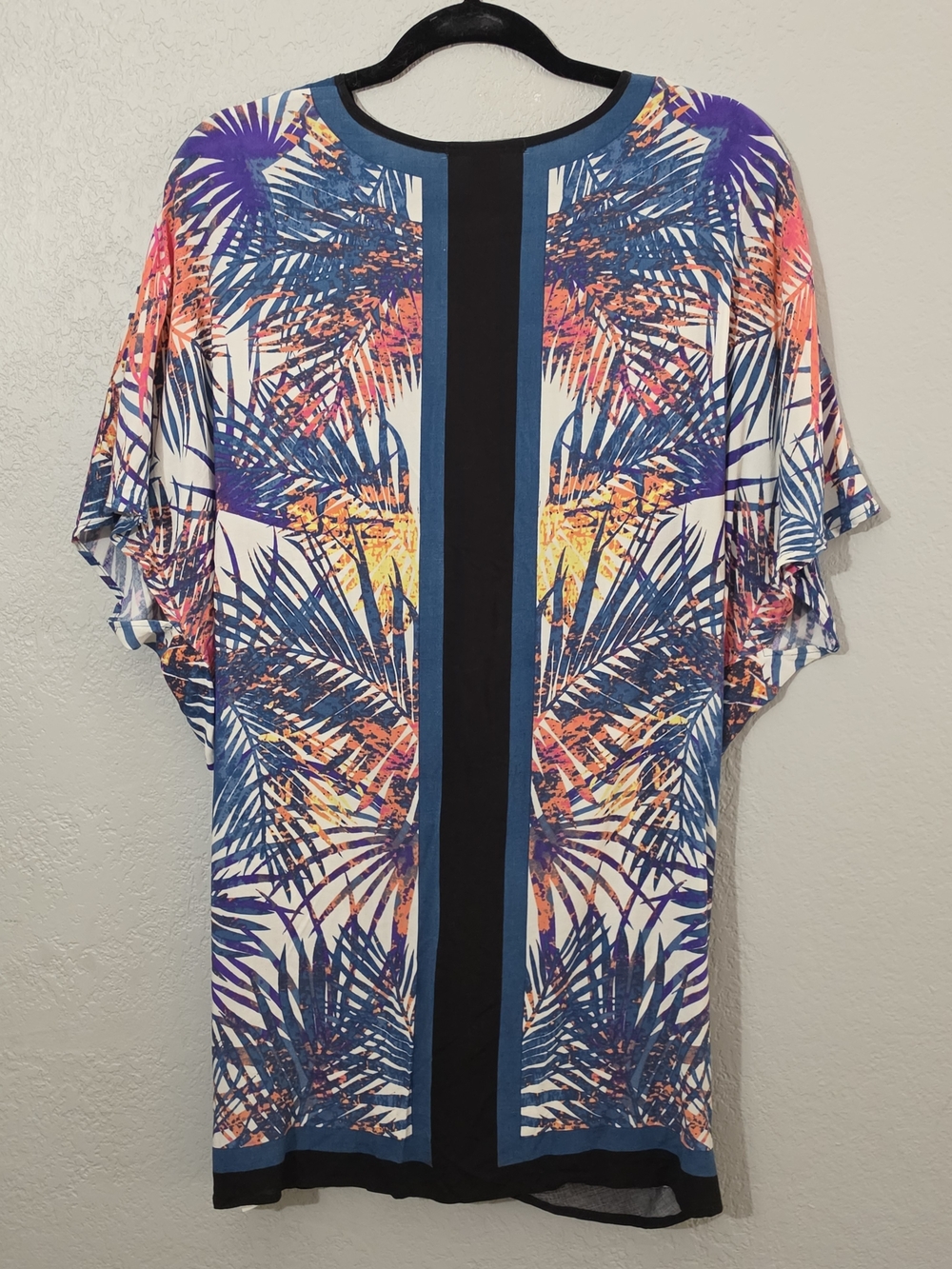 Forever 21 Swim Cover Up Tropical Palm Leaf Print Oversized Womens Small - Picture 8 of 8